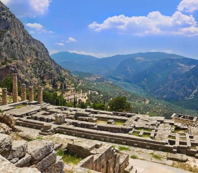 Apollo temple ruins Delphi